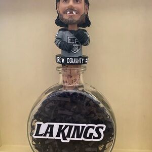 LA Kings Drew Doughty Wine Cork Bobblehead in Small Glass Bottle